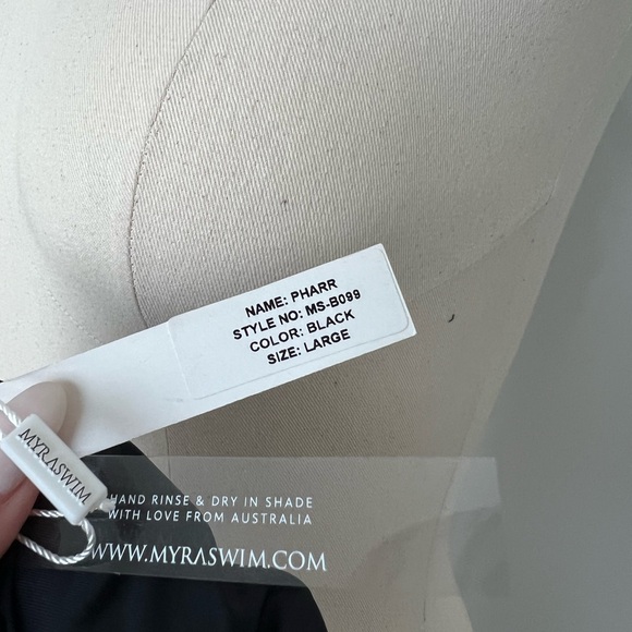Myra Swim Pharr Black Bikini Bottoms L - Picture 5 of 7